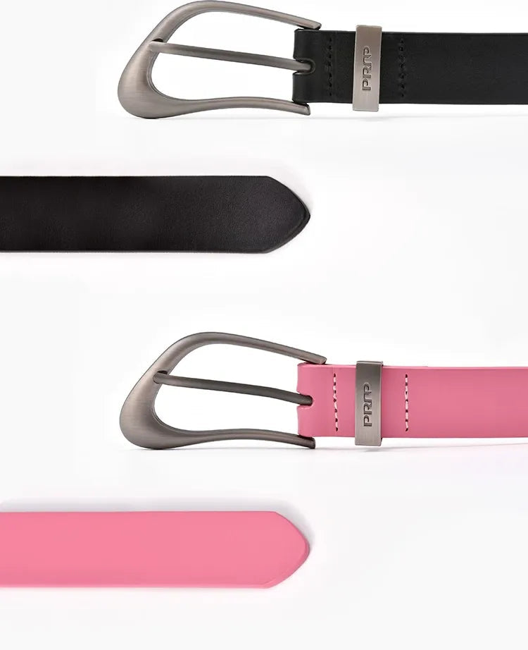 Classic Top Layer Leather Belt in Black and