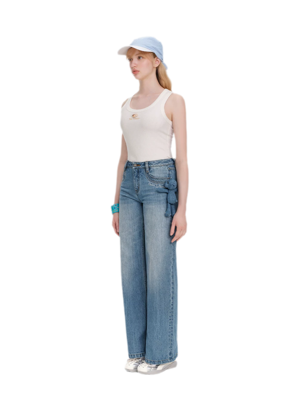 13DE MARZO Mid-Low Waist Straight Jeans – view 6