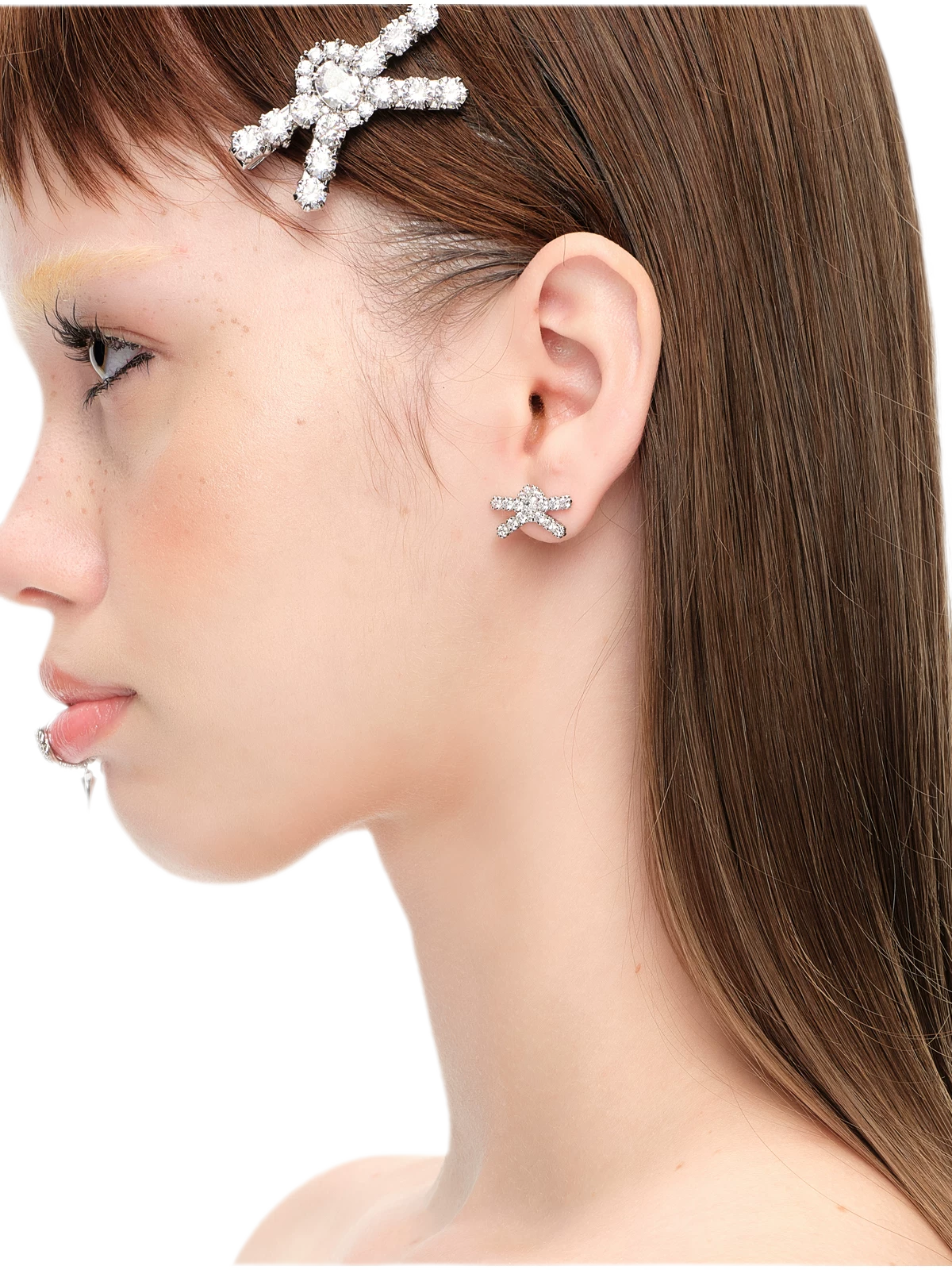 Gemstone Butterfly Bow Earrings