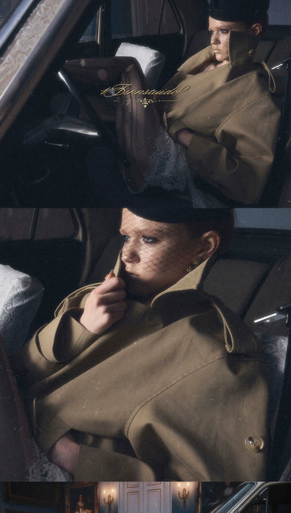 Double-Breasted Belted Trench Coat