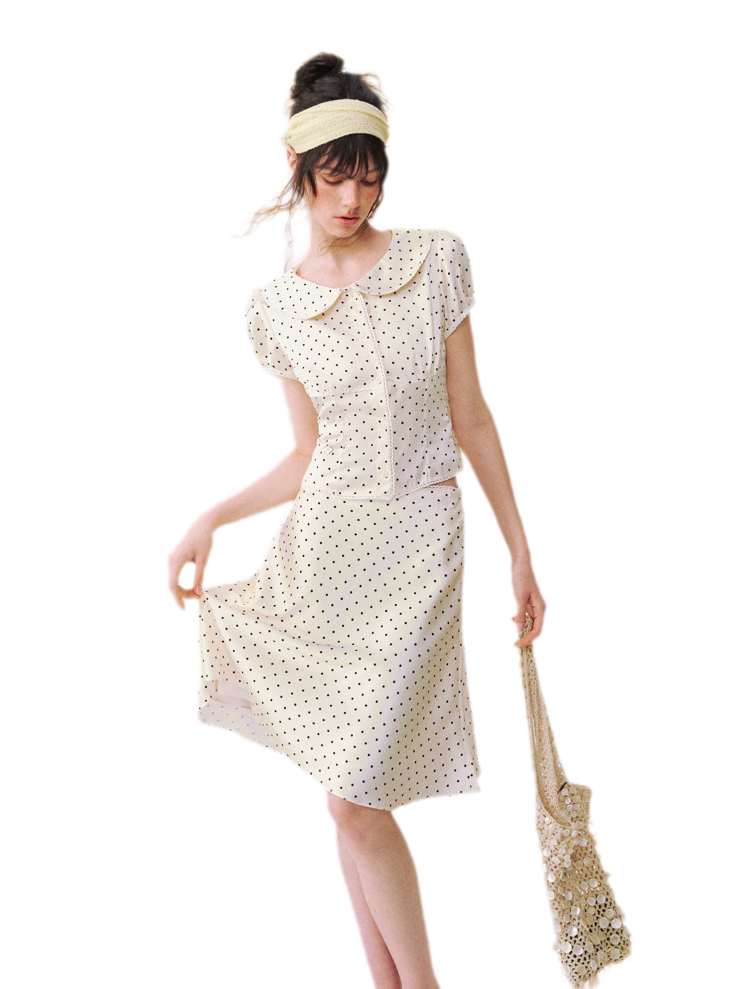 Lace Trim Puff Shirt
