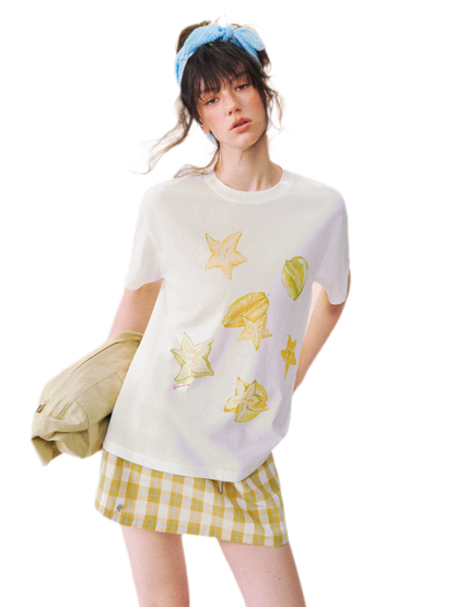 Starfruit Print T-Shirt