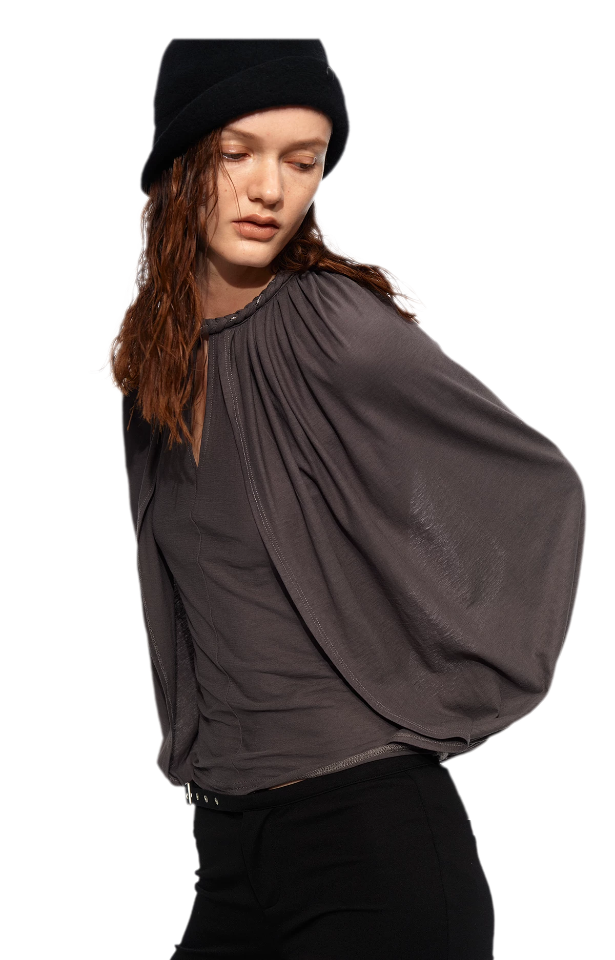 Cotton Cape Sleeve Top