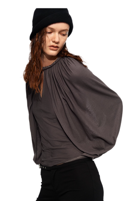 Cotton Cape Sleeve Top