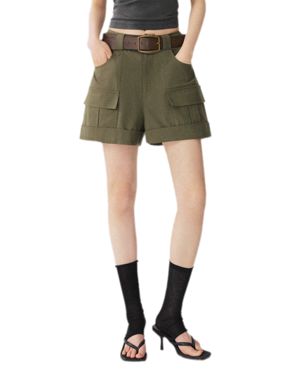 Multi Pocket Cuffed Shorts
