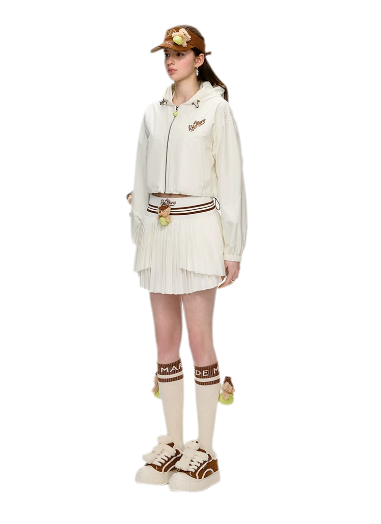Tennis Cropped Hooded Jacket