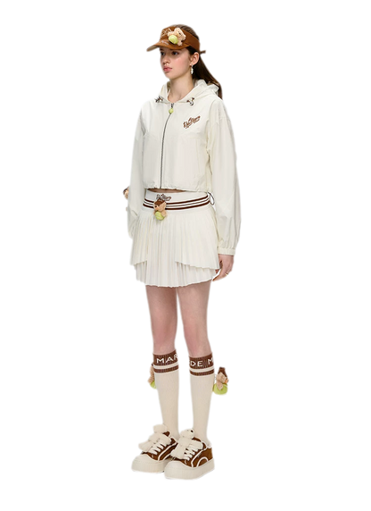 Tennis Cropped Hooded Jacket