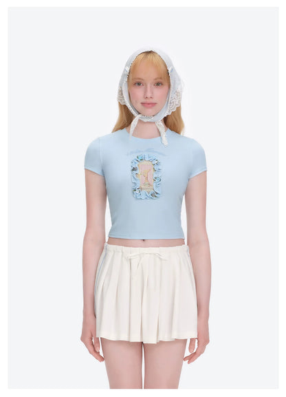 Spring Summer 2026 Bouquet Illustration Slim T-shirt