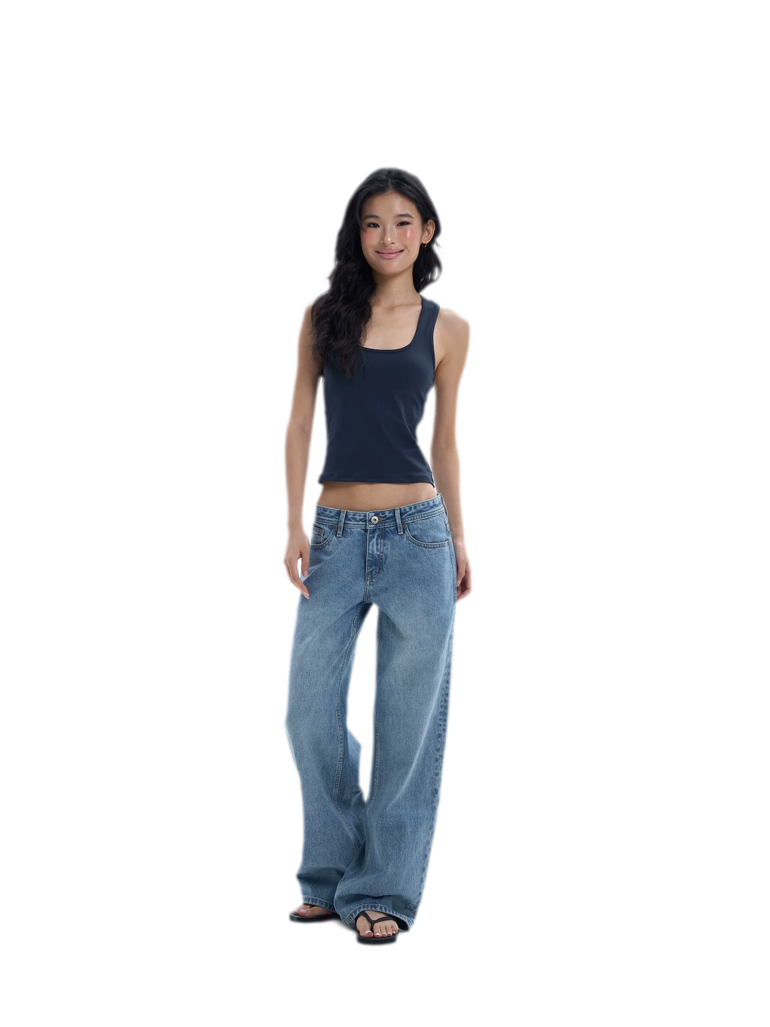 Low-Waist Sky Blue Jeans