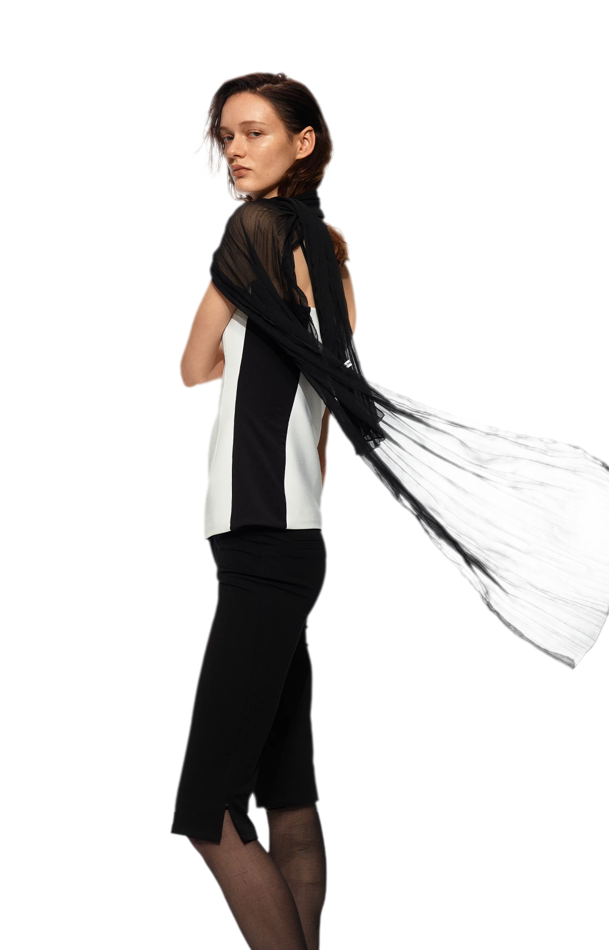 Black White Bustier Cami