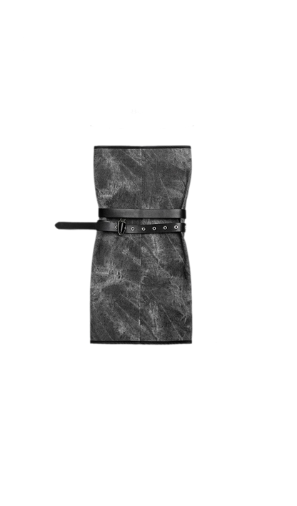 Distressed Leather Slouch Leg Covers