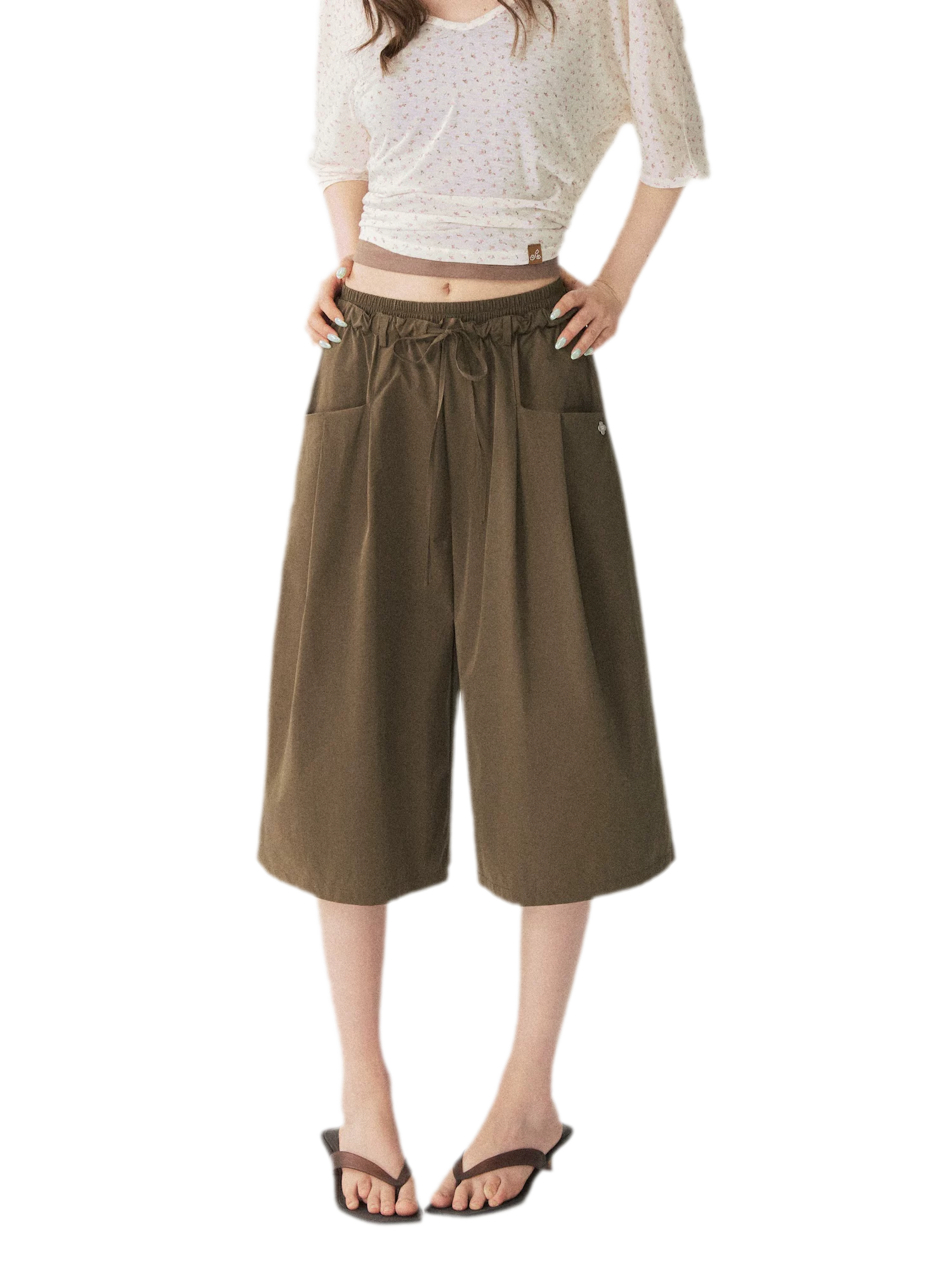 Double Waist Cropped Culottes