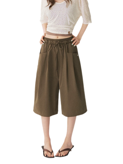 Double Waist Cropped Culottes