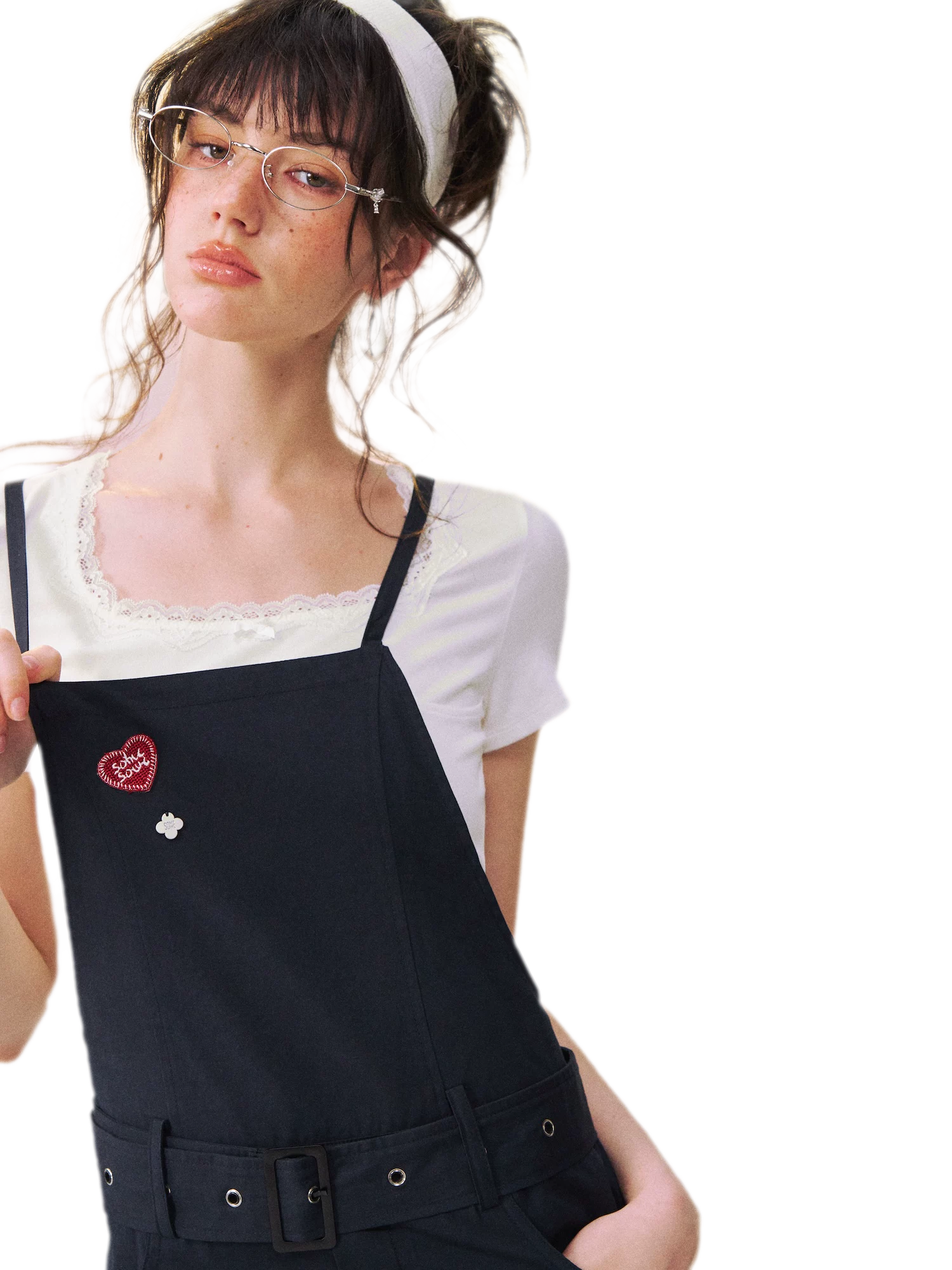 Relaxed Straight Bib Pants