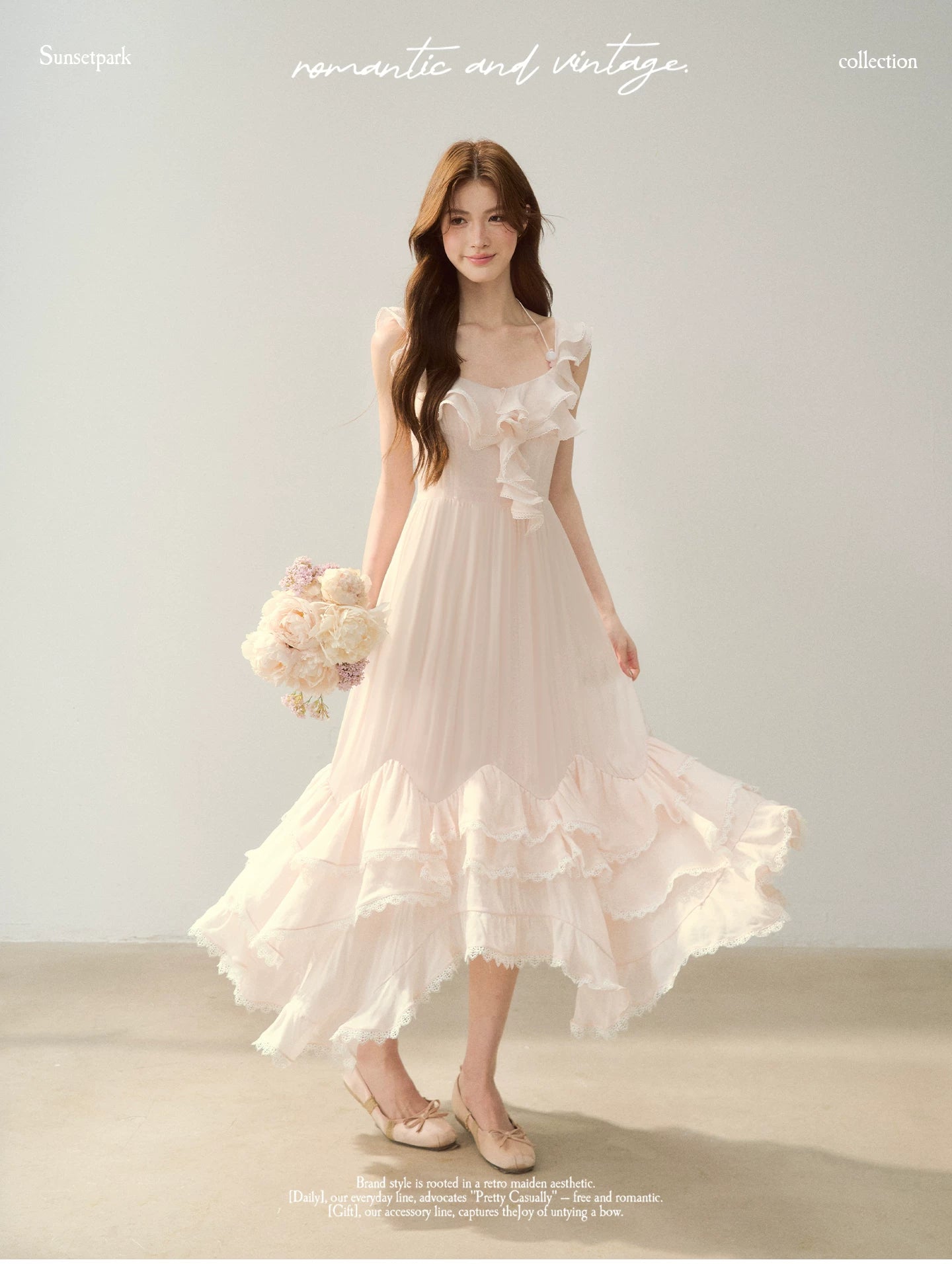 Soft Drape Ruffle Dress