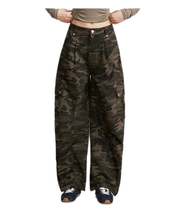 Vintage Curved-Leg Cargo Pants