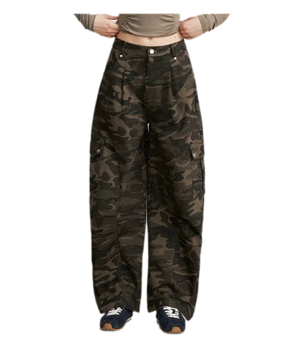 Vintage Curved-Leg Cargo Pants