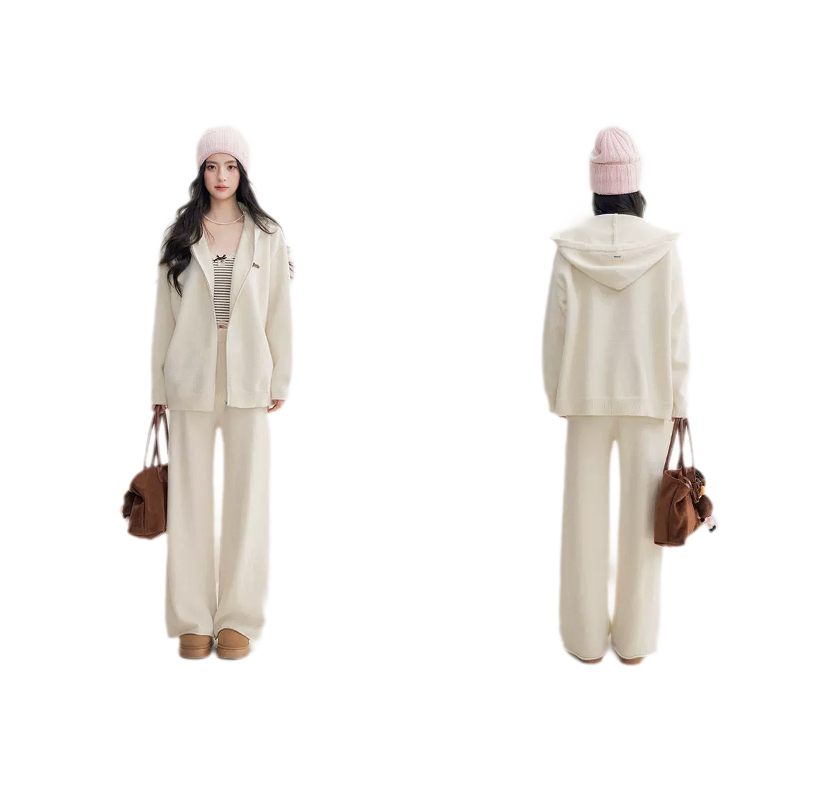 Cozy Knit Hoodie Set