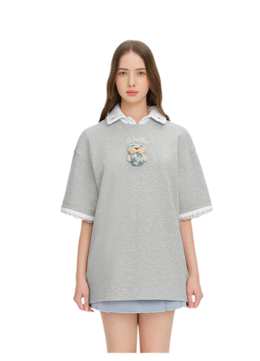 Bouquet Bear Print T-shirt