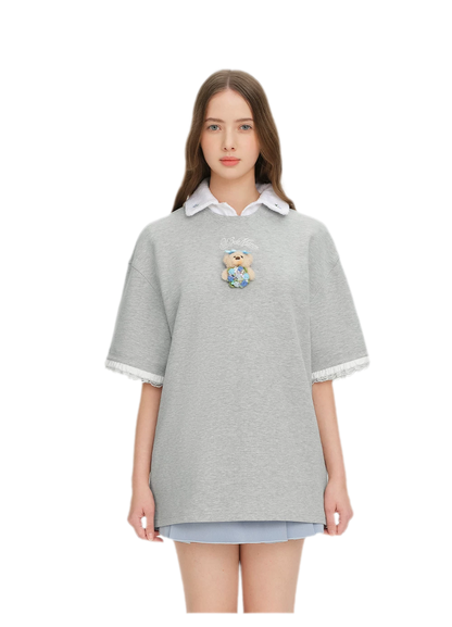 Bouquet Bear Print T-shirt