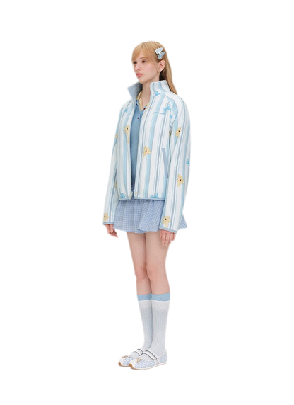 Printed Fleece Raglan Jacket