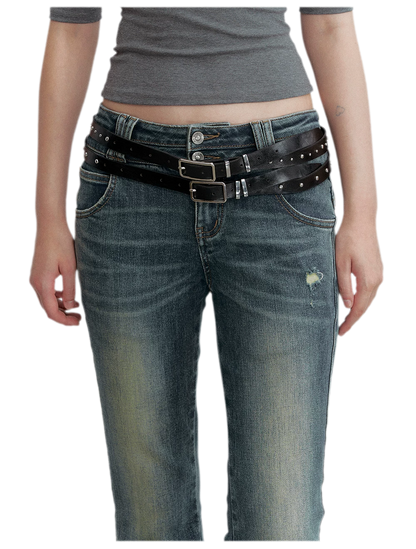 PU Double-Track Rivet Belt