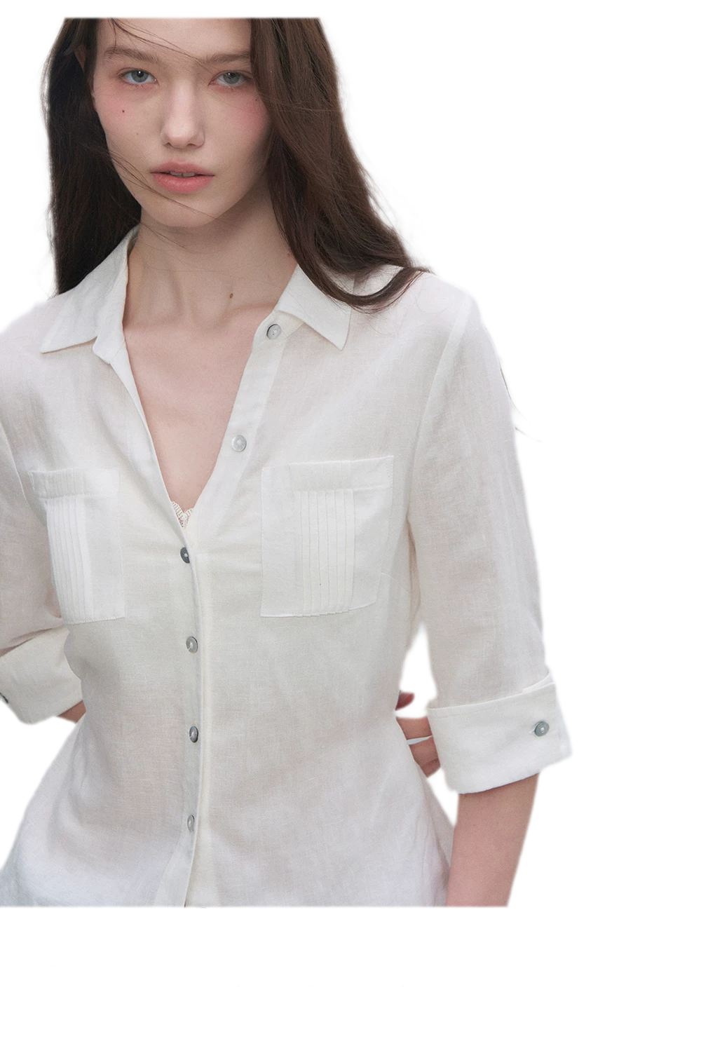 Tencel Linen Cinched Shirt