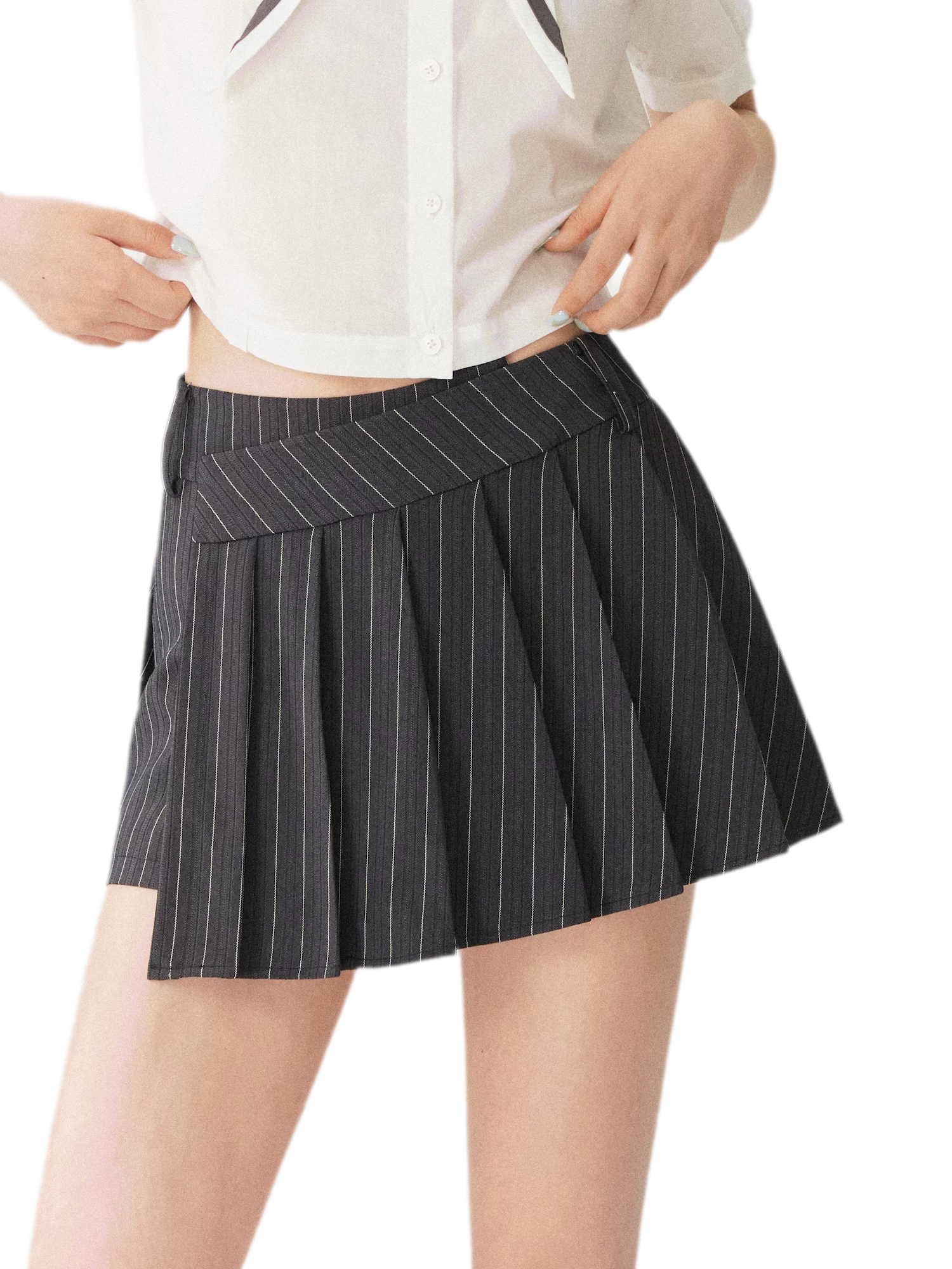 Striped Pleated Skort