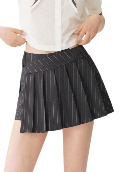 Striped Pleated Skort