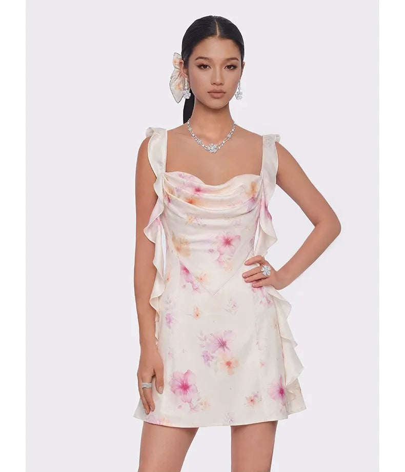 Floral Backless Dress