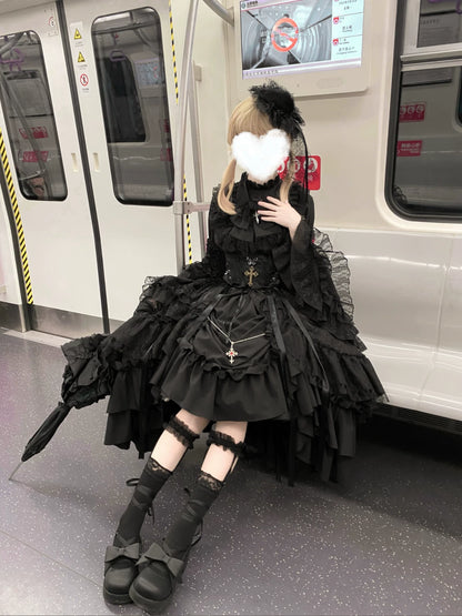 Victorian Lace Ruffle Skirt Set
