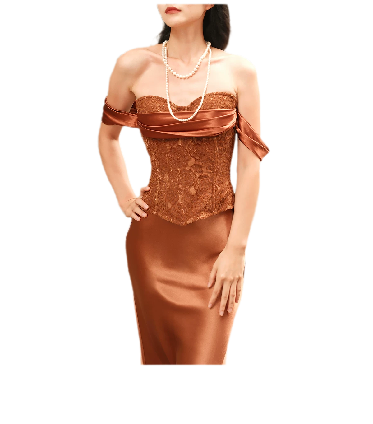 Satin Fishtail Midi Skirt