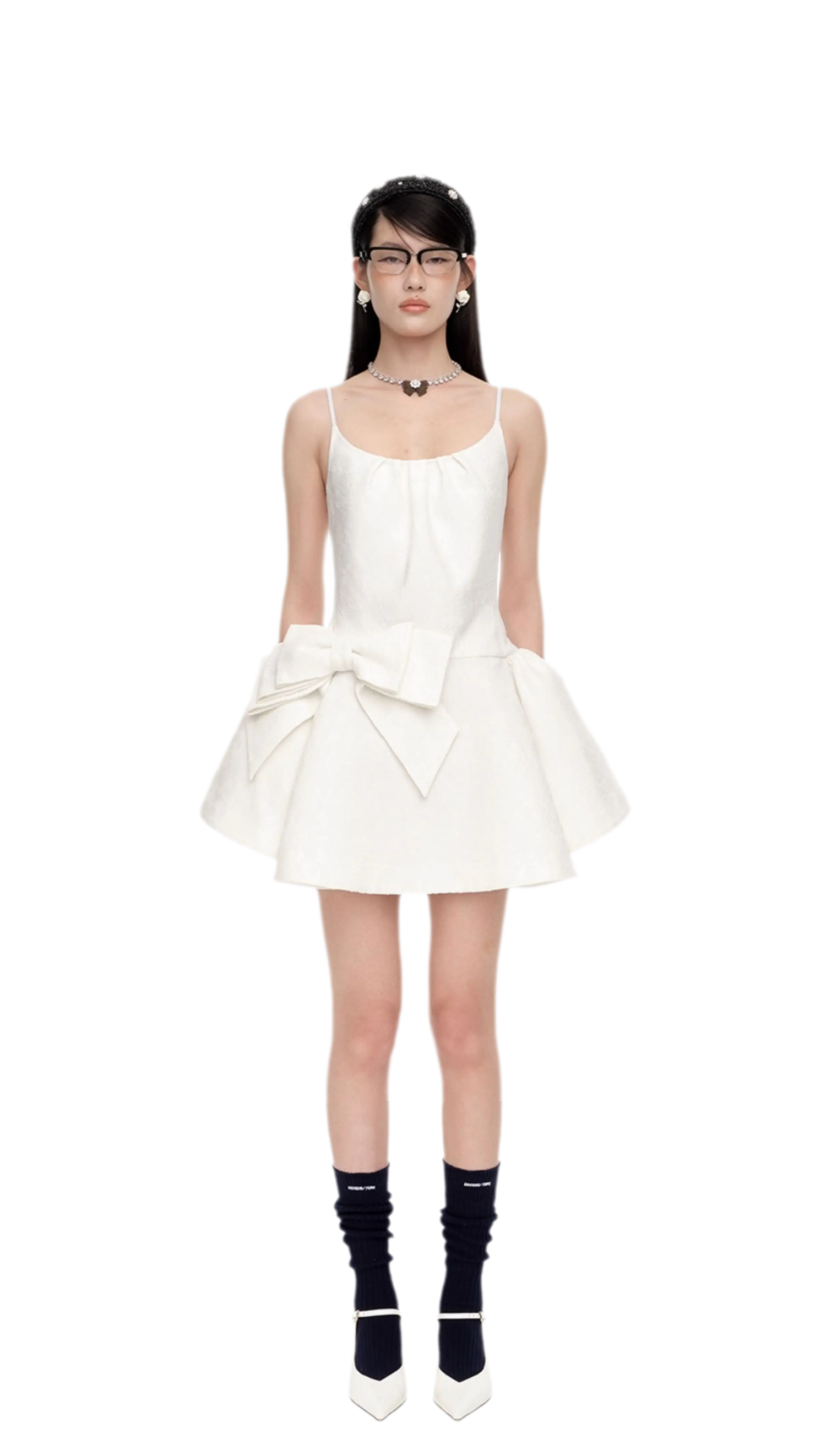 Elegant Bowknot Strap Dress