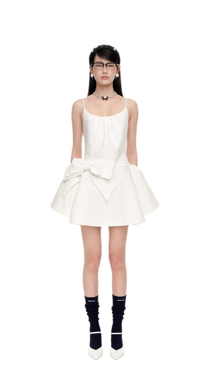 Elegant Bowknot Strap Dress