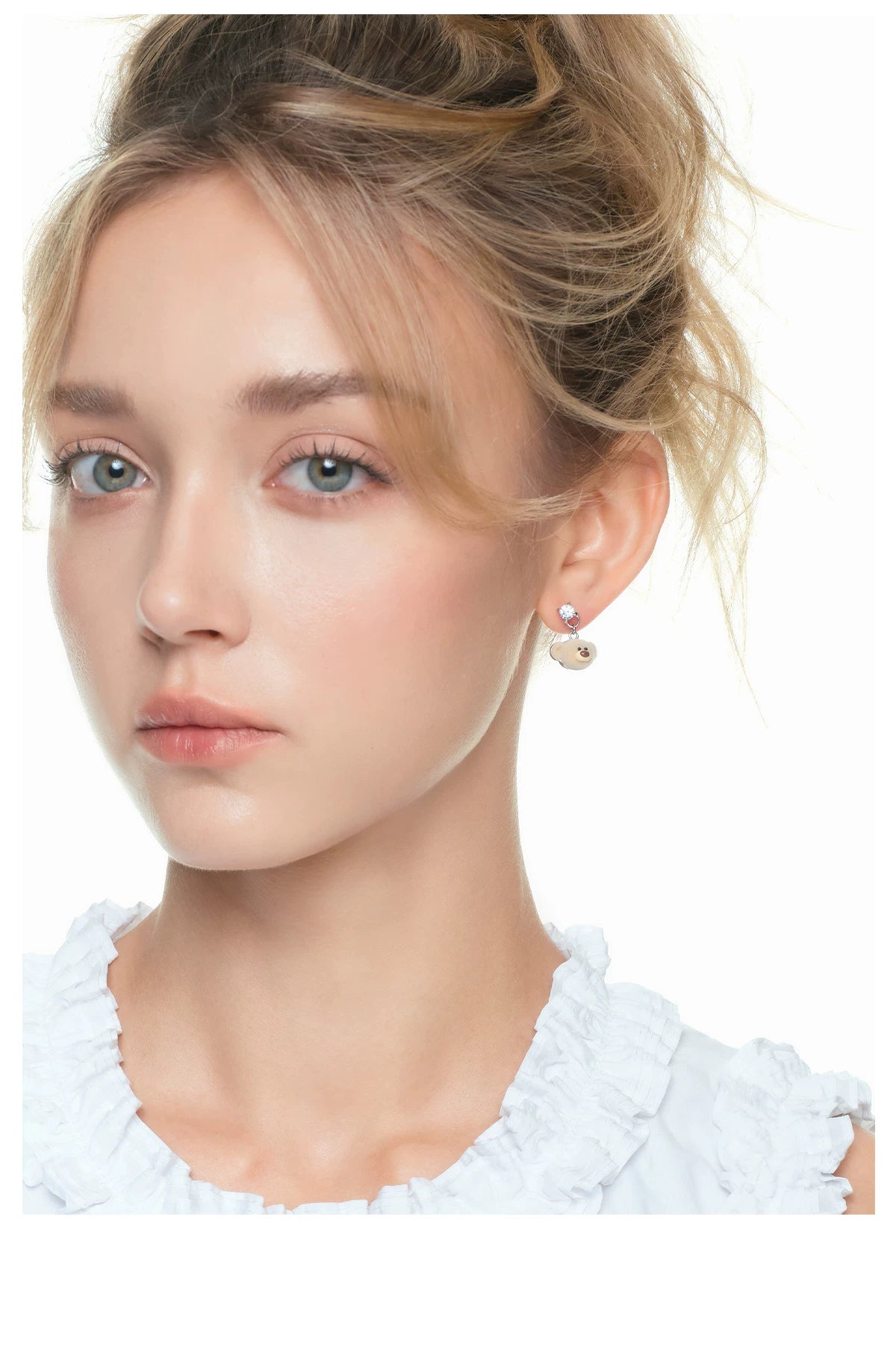 Bear Head Stud Earring