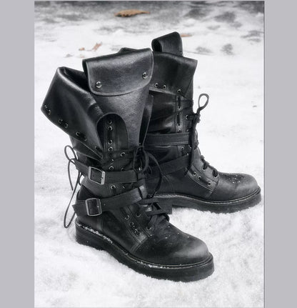 Punk Foldover Platform Boots