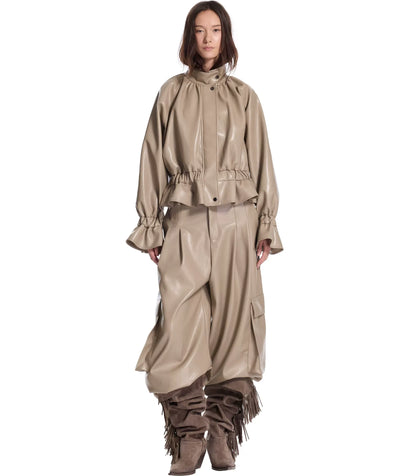 柔光短款皮夹克