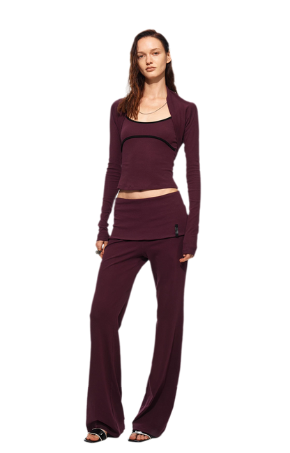 Contrast Cami Pants Set