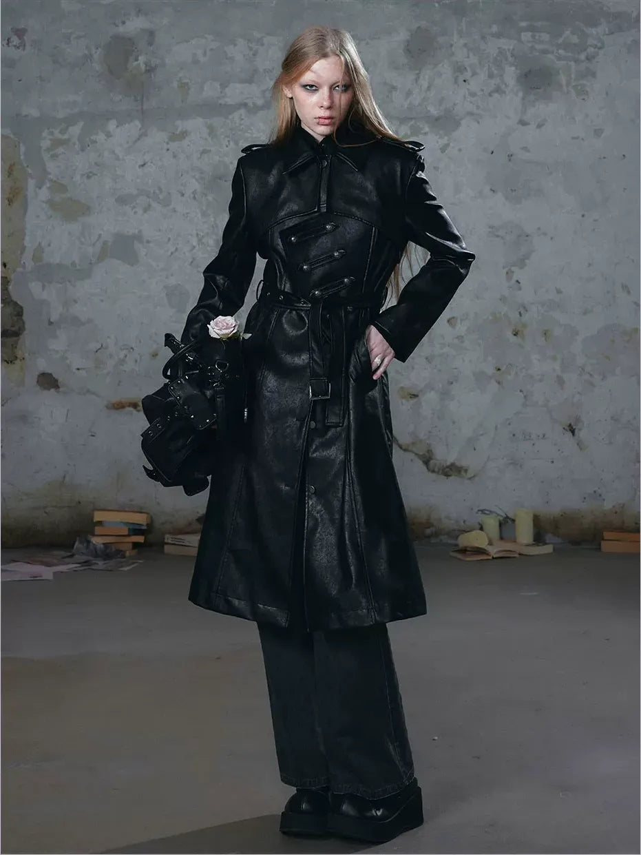 Textured Asymmetric Long Coat