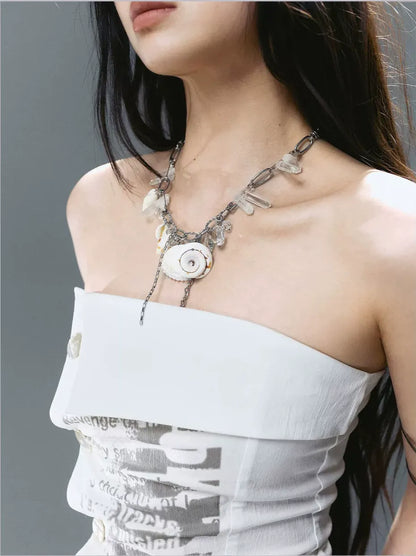 Shell Crystal Necklace
