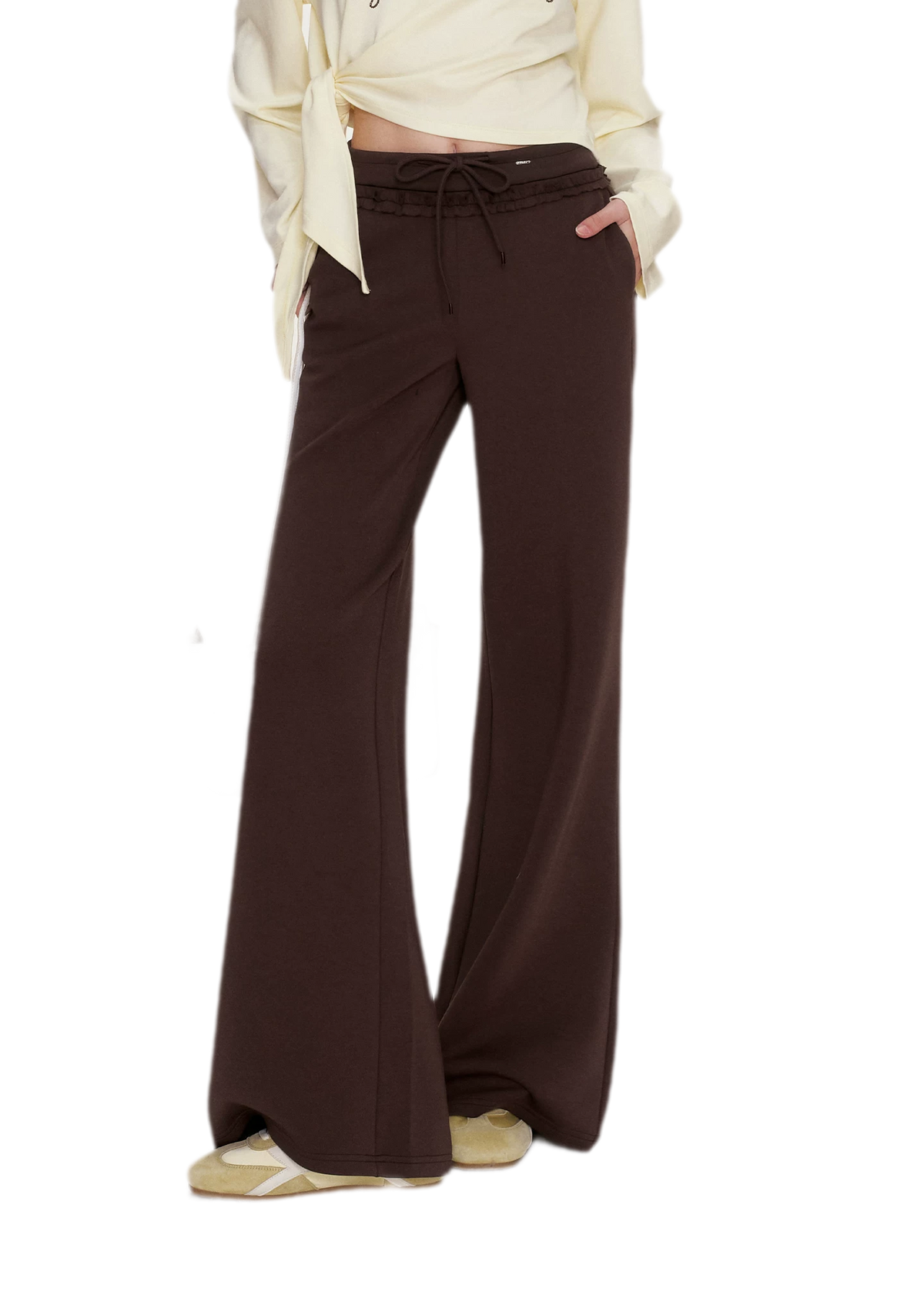 Soft Cotton Wide-Leg Trousers