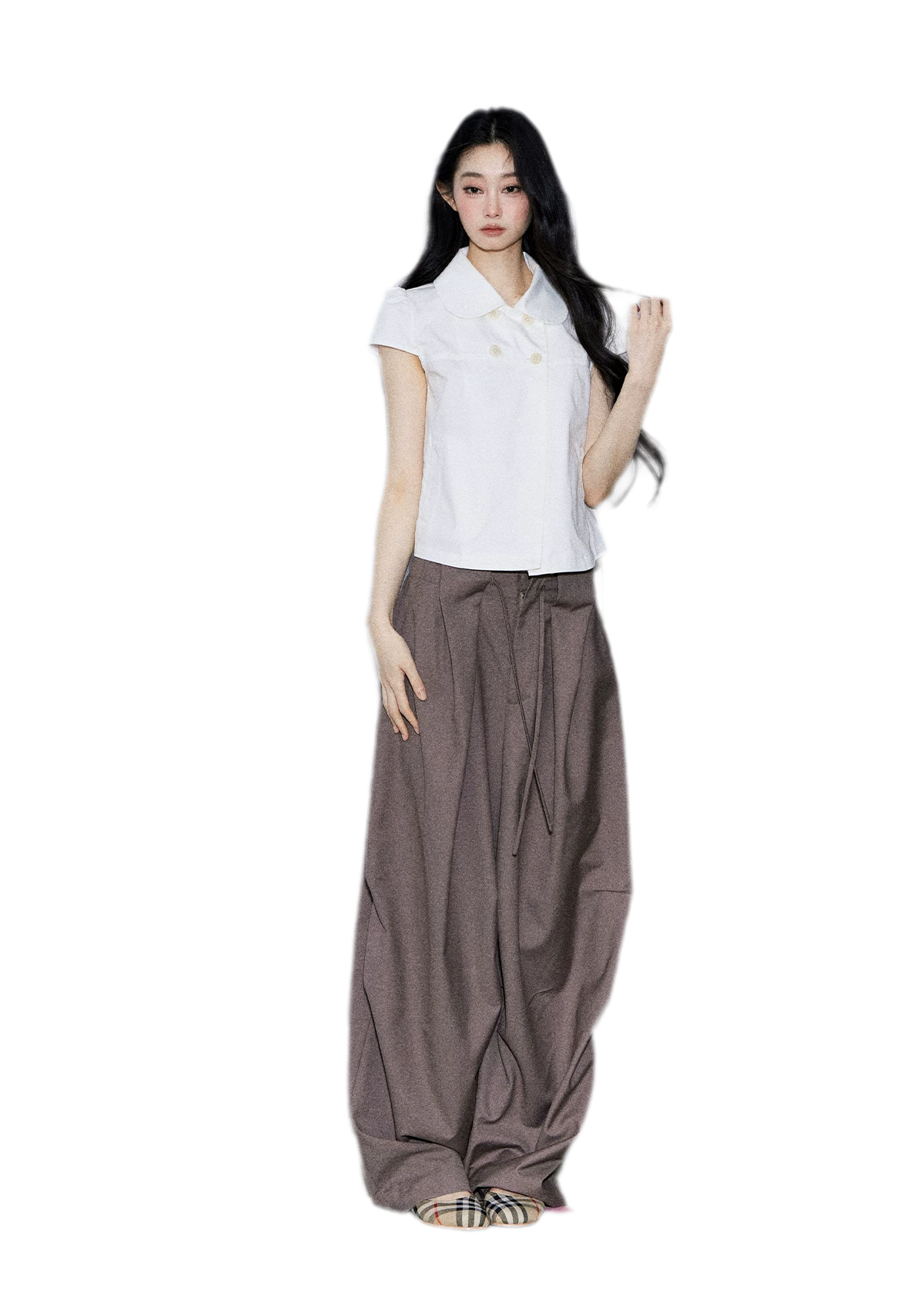 Pleated Wide Leg Pants