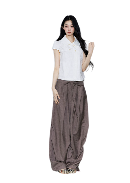 Pleated Wide Leg Pants