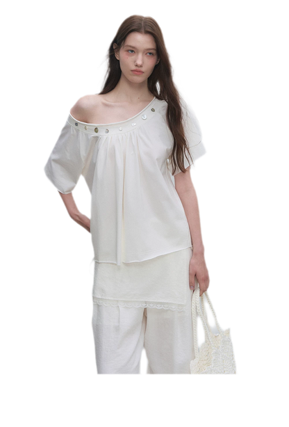 Modal Asymmetric Draped Top
