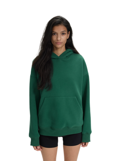 Brushed Hooded Cropped Sweatshirt