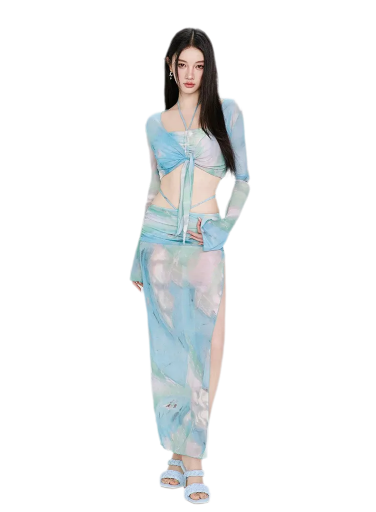 Four-Piece Ruched Bikini Set