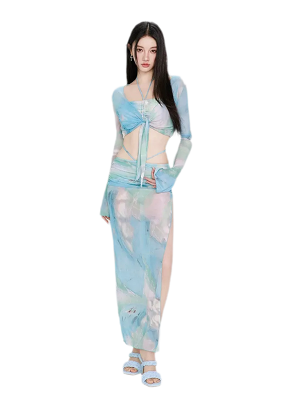 Four-Piece Ruched Bikini Set