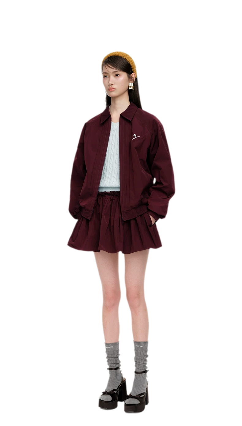 Pointed Collar Track Jacket