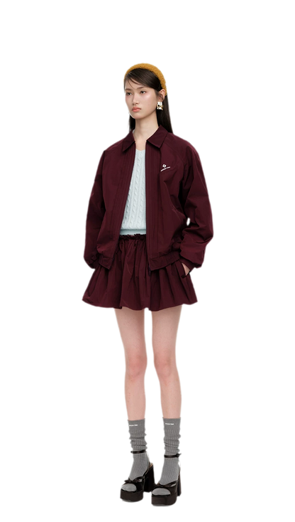 Pointed Collar Track Jacket