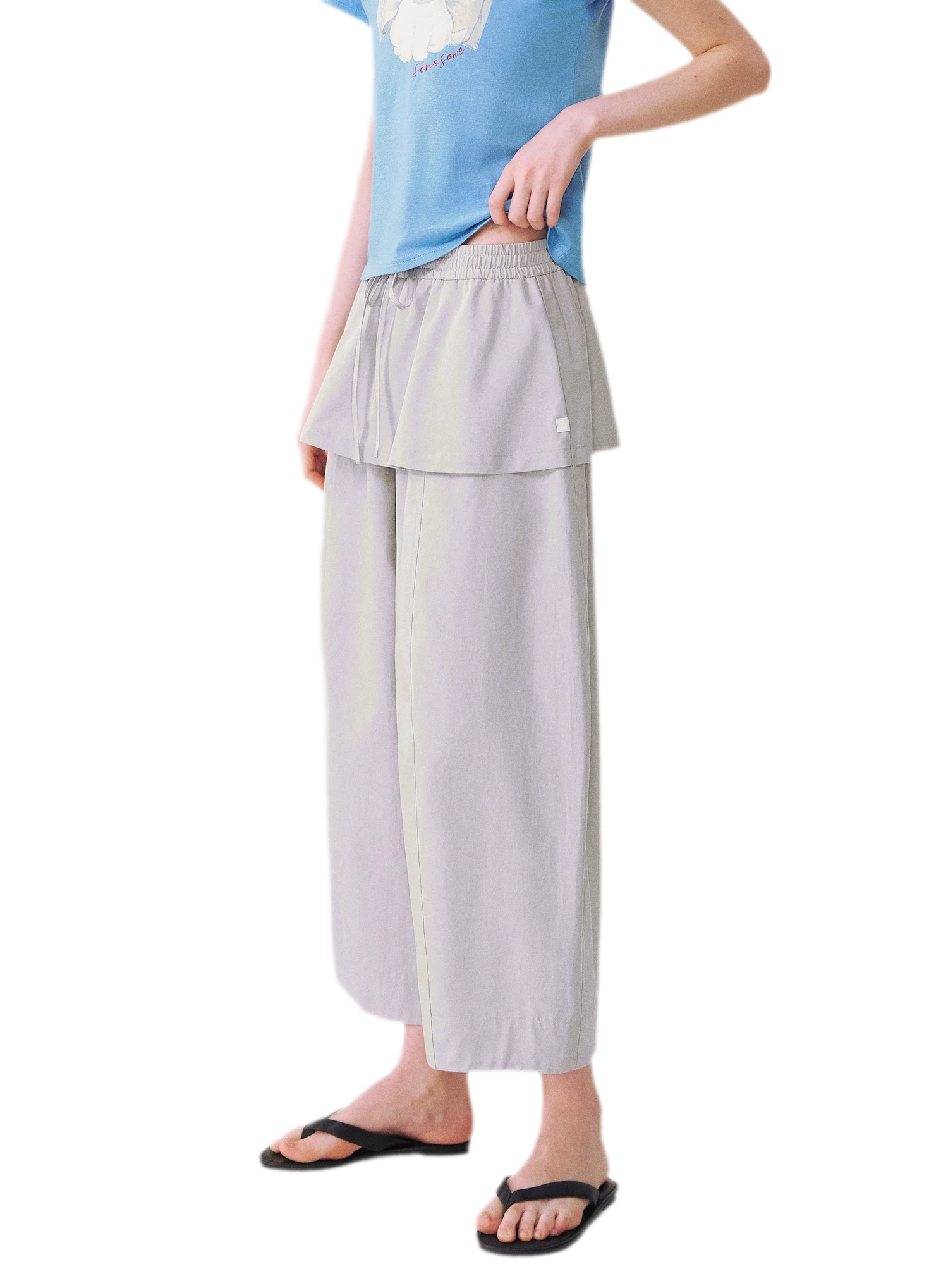 Layered Skirt Balloon Pants